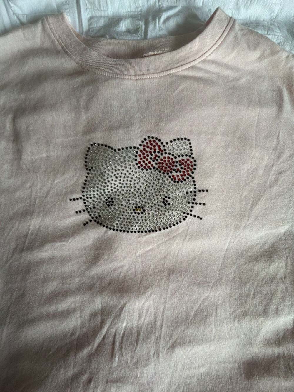Love Tribe Hello Kitty Rhinestone Graphic T-Shirt Size S